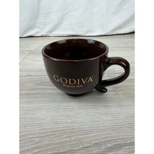 Godiva Belgium 1926 Brown Ceramic Oversized Coffee Mug Hot Cocoa Cup Large Logo